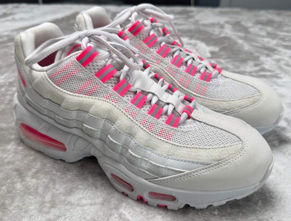 Nike Air Max 95 OG Big Bubble Vast Gray Hyper Pink Sneakers Womens 10 IB6396-002